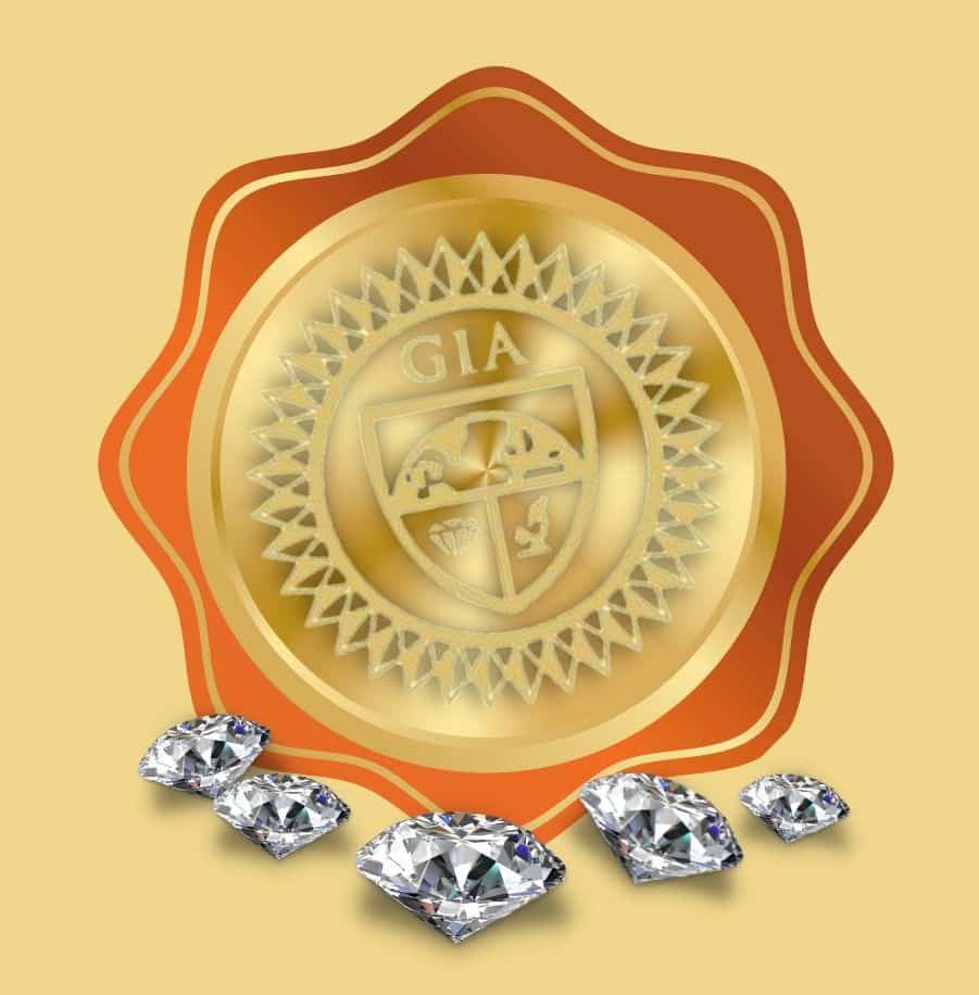 Diamonds and GIA stamp