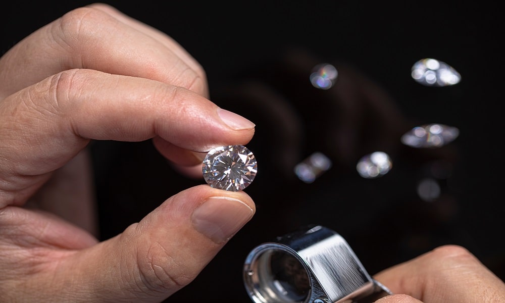 Man holding a diamond